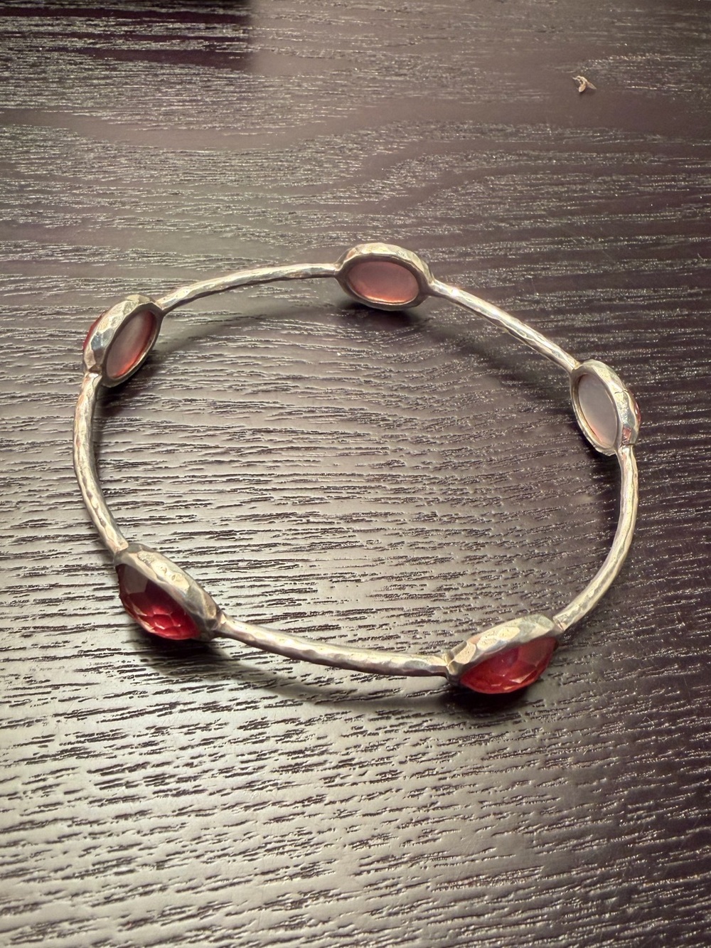 Ippolita 5 stone sterling silver bangle